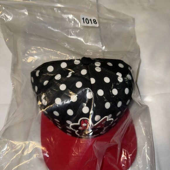 Disney Minnie Mouse Hat Snapback Polka Dot Size One Size - Picture 6 of 7